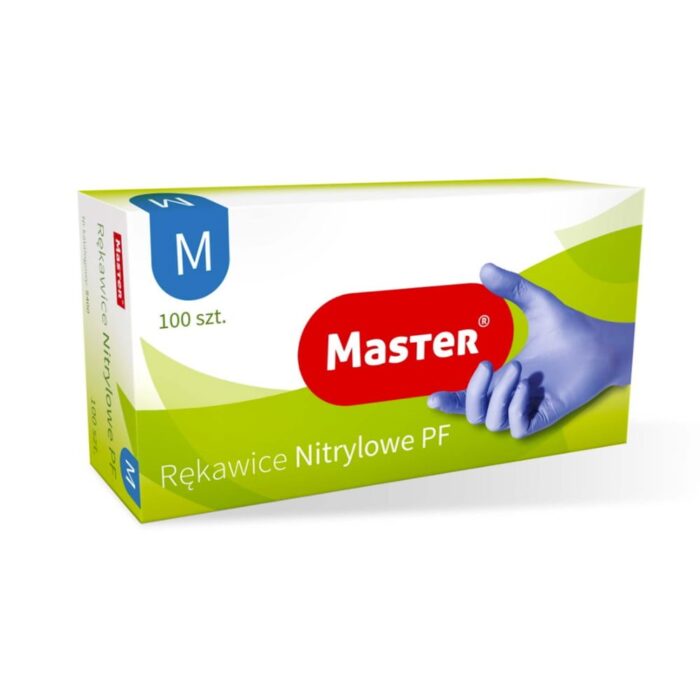 Rękawiczki Nitrylowe M Niebieskie Master 100 szt.
