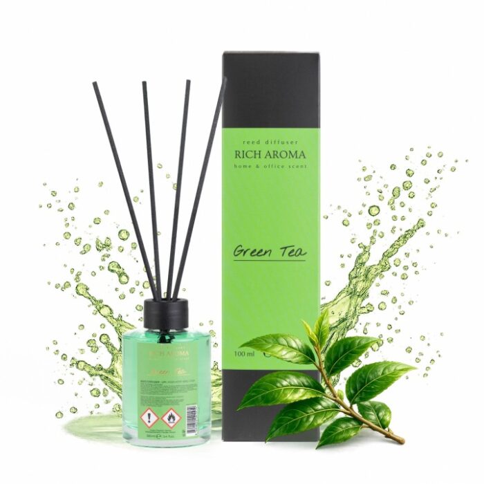 Rich Aroma Green Tea 100ml – Patyczki Zapachowe Dyfuzor do Wnętrz